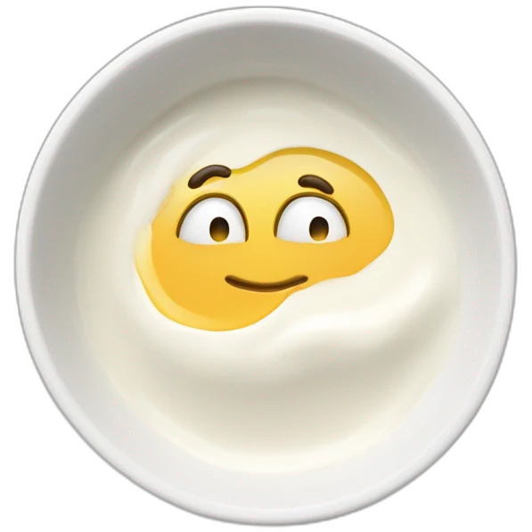 white sauce dipping dish emoji
