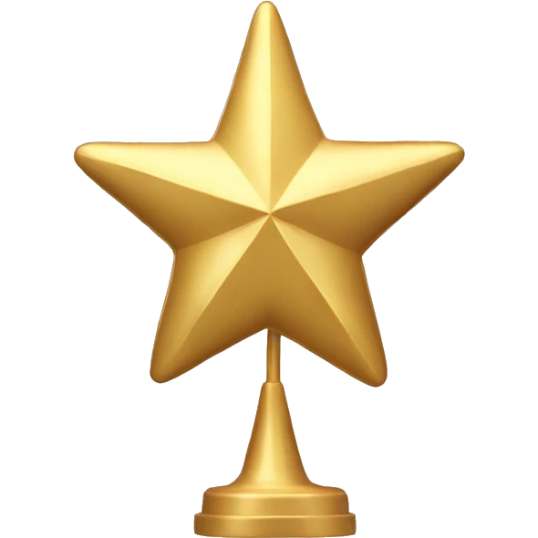 gold star topper emoji