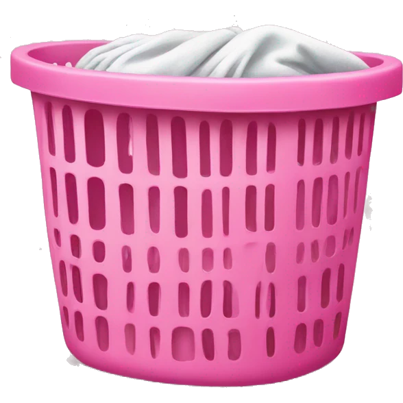 Pink laundry basket emoji