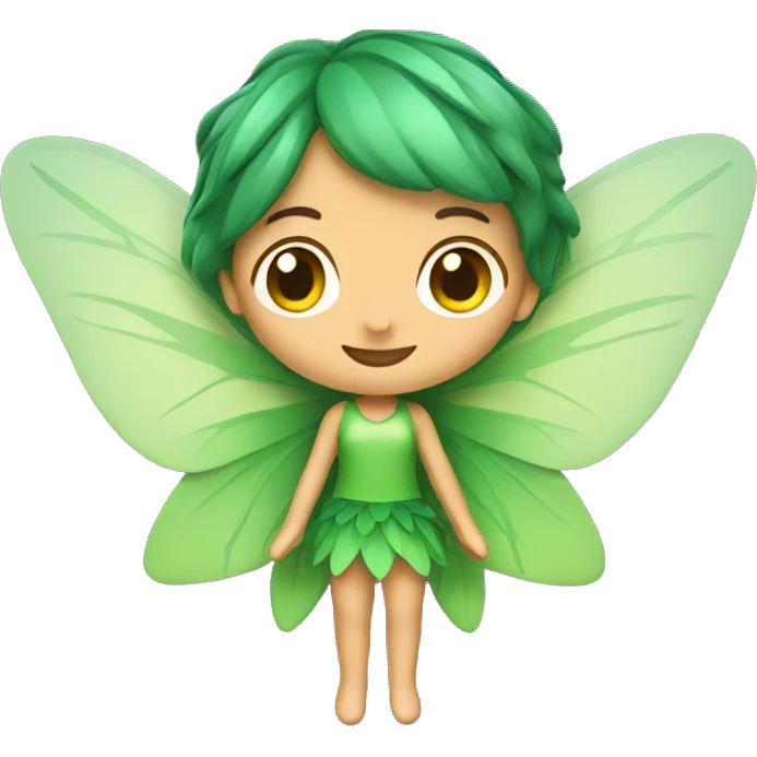 Fairy with green wings emoji