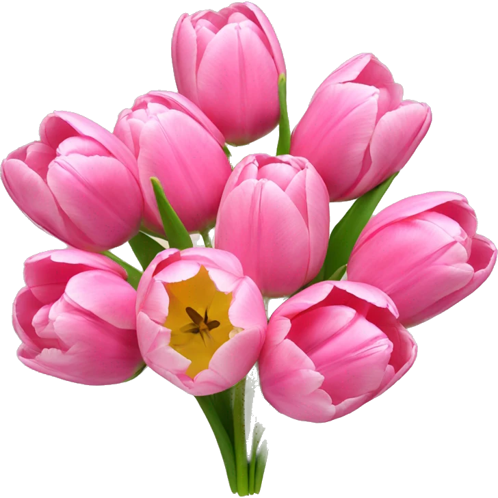 Bouquet of pink tulips emoji