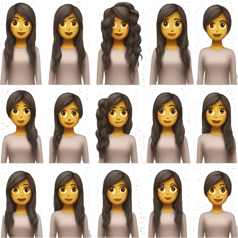 Chica de cabello largo cafe emoji