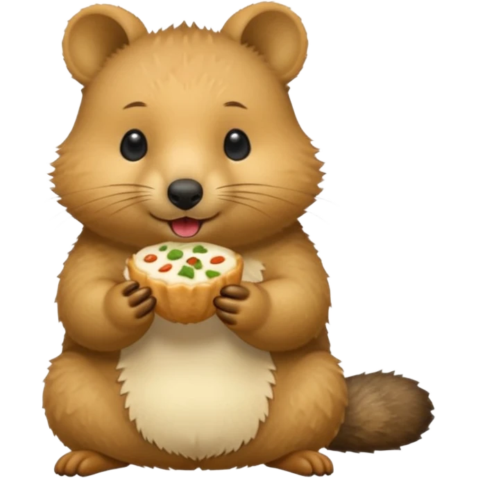 quokka eating Bánh Cuốn emoji