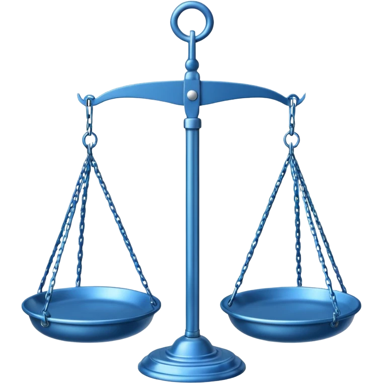 Hanging Balance Scale blue  emoji