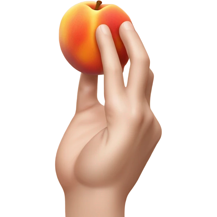 A hand spanking a peach emoji
