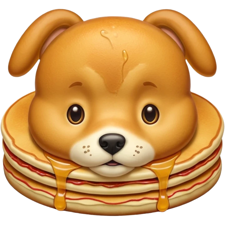 dog in the shape of pancake emoji