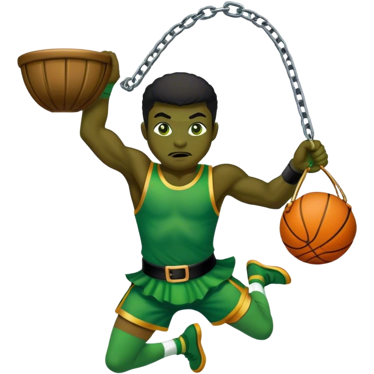 Warrior dunking on leprechaun emoji
