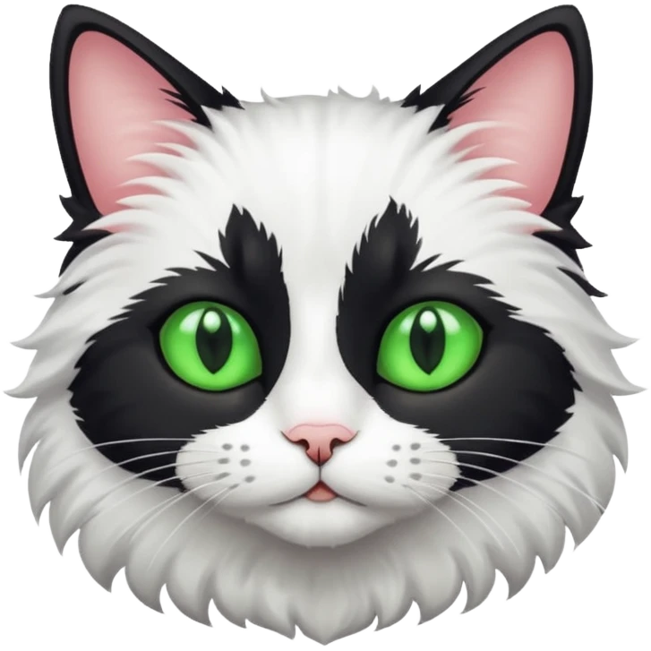 Black white cat emoji