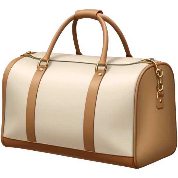 white and beige gym bag, minimal aesthetic emoji