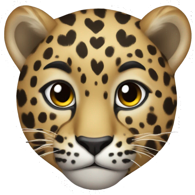 leopardo corazón emoji