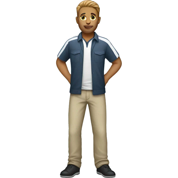 White casual team manager standing emoji