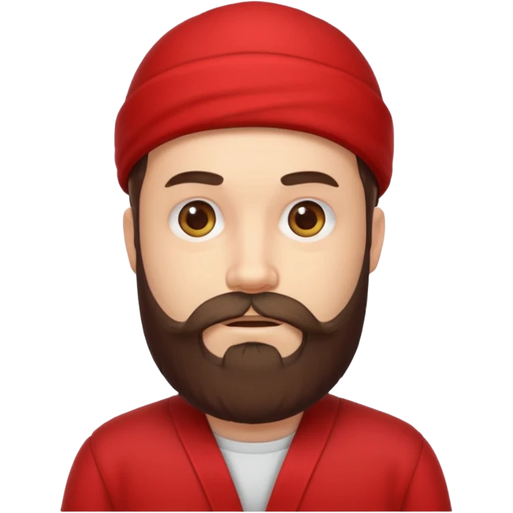bearded man with red clothes emoji