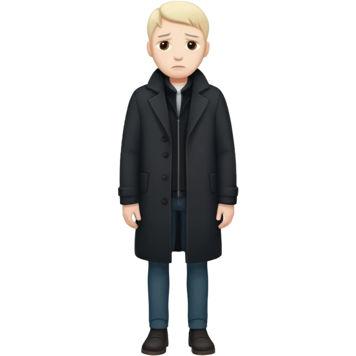 The sad man full body detalied emoji