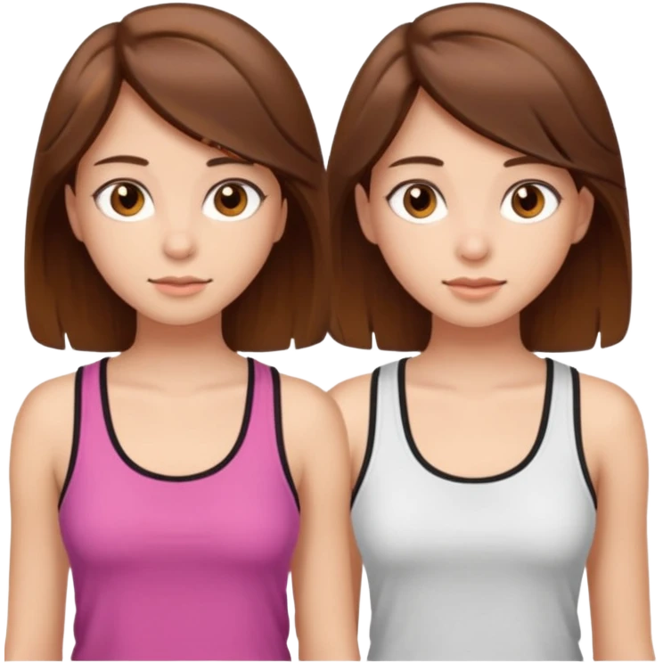 teenager girl hot brown hair, big boobs, brown eyes, smart, hot emoji