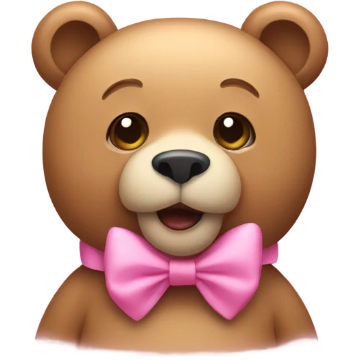 Bear with a pink bow emoji
