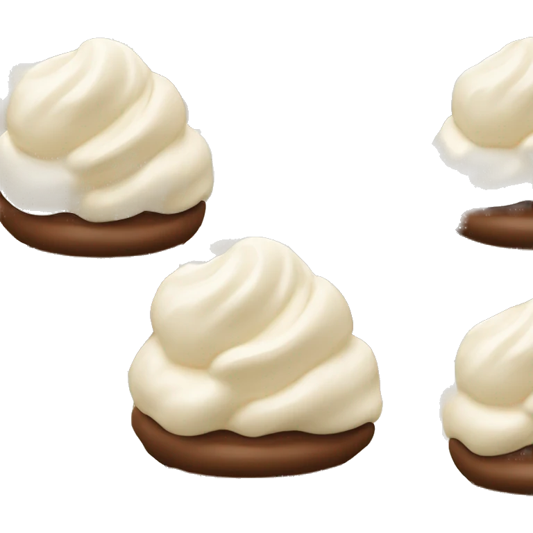 Chocolate and vanillla ice cream swirl emoji