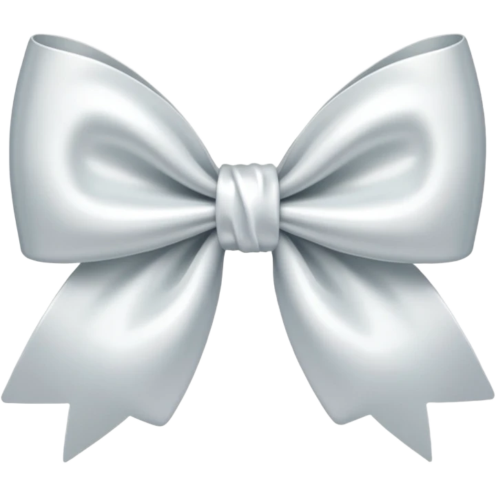 white satin bow emoji