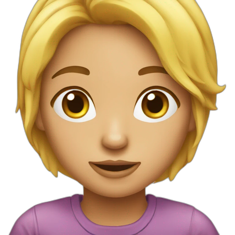 fille qui vient de se réveillé emoji