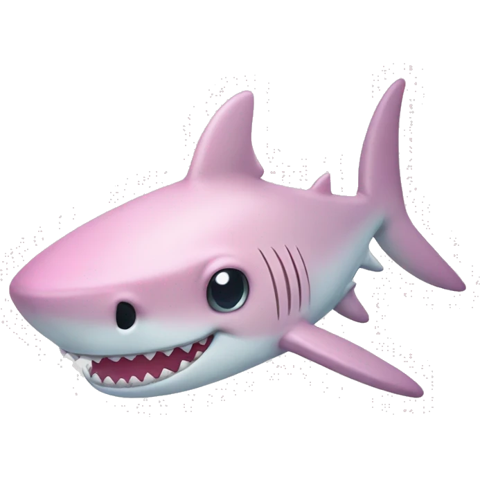 pastel pink cute shark emoji