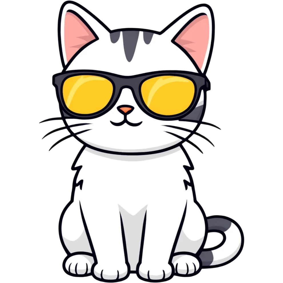 Cat with sunglasses emoji
