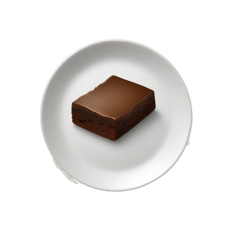 Brownies on a plate only emoji