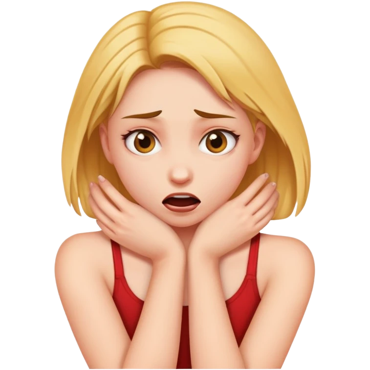 ios18 girl strangling herself  emoji