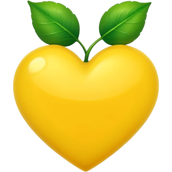 yellow heart with a leaf emoji