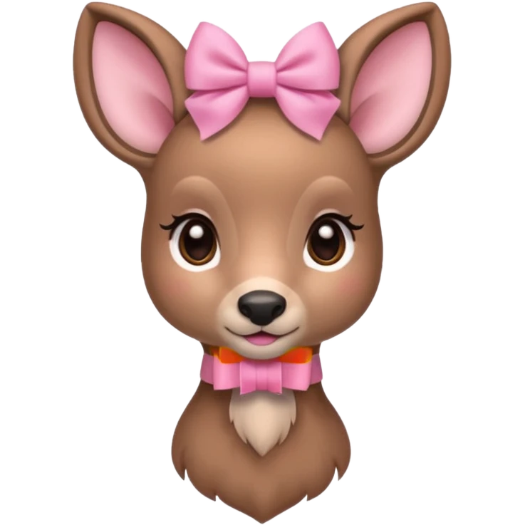 Cute Doe with a pink bow emoji
