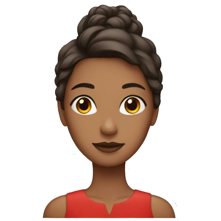 woman in red dress emoji