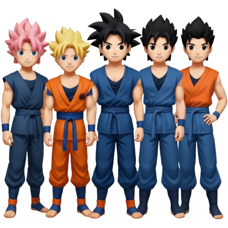Goku, Gojo, Madara, Ichigo together imoji emoji
