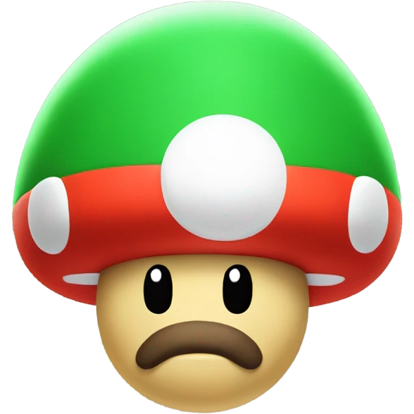 Green Mario mashroom  emoji