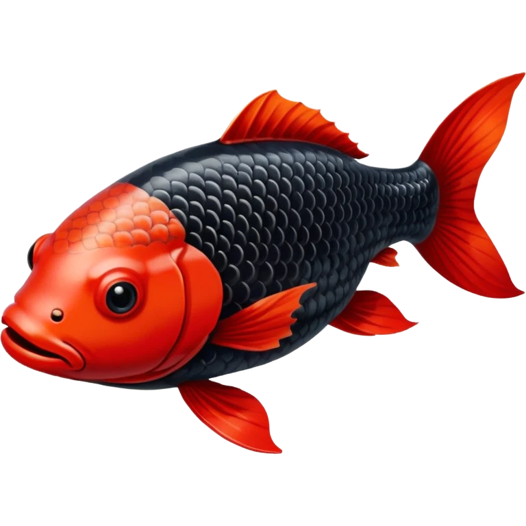 black red Koi fish emoji