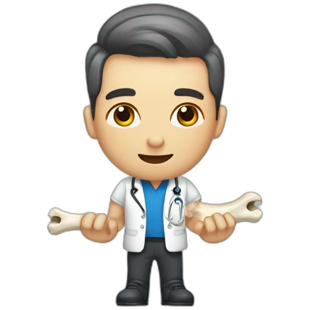 osteopath craking bone emoji