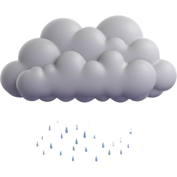 grey cloud is raining emoji
