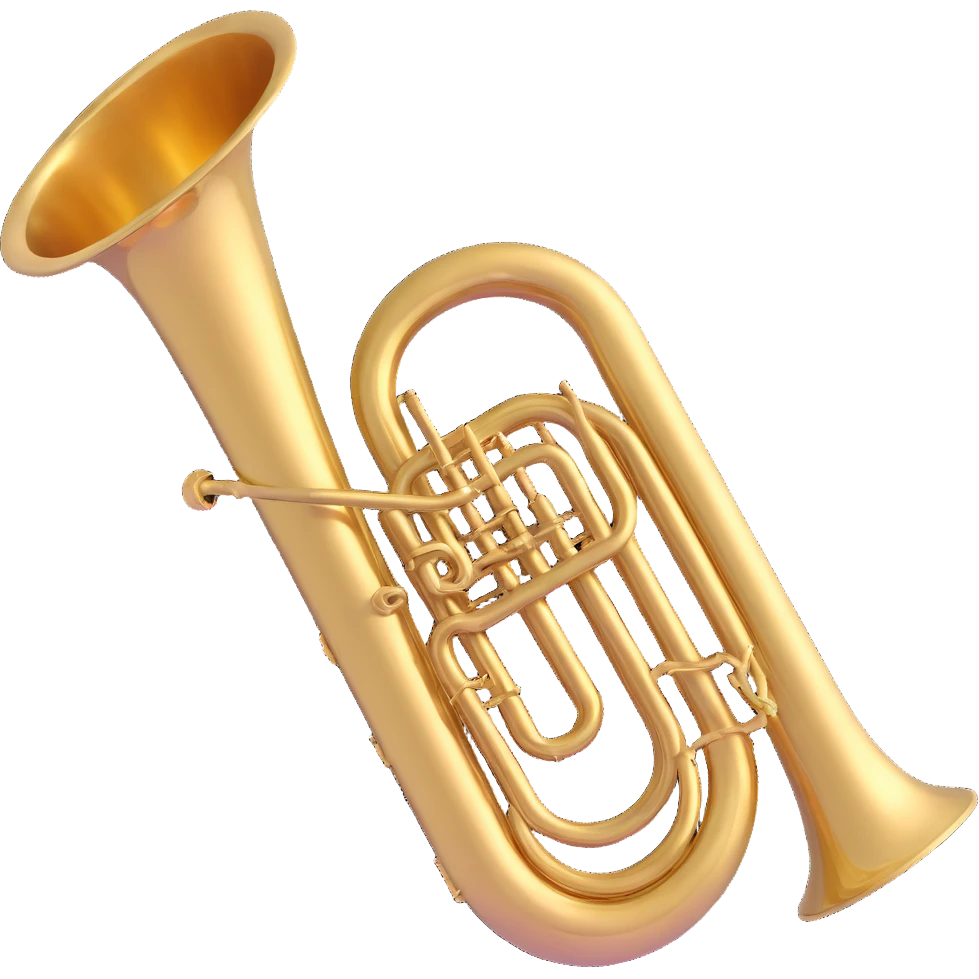 shiny brass tuba emoji
