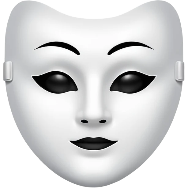 a sheet of white mask pack for face skincare beauty, except on the face, just only product emoji