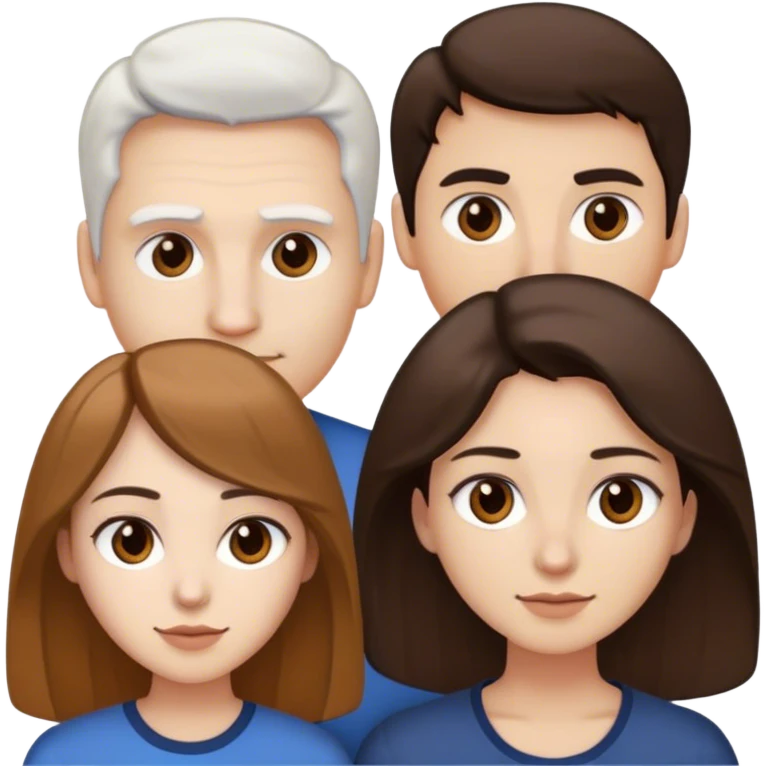 a couple where the man has white skin and brown eyes and light brown hair and a wider nose and a woman with medium skin and dark hair and dark eyes emoji