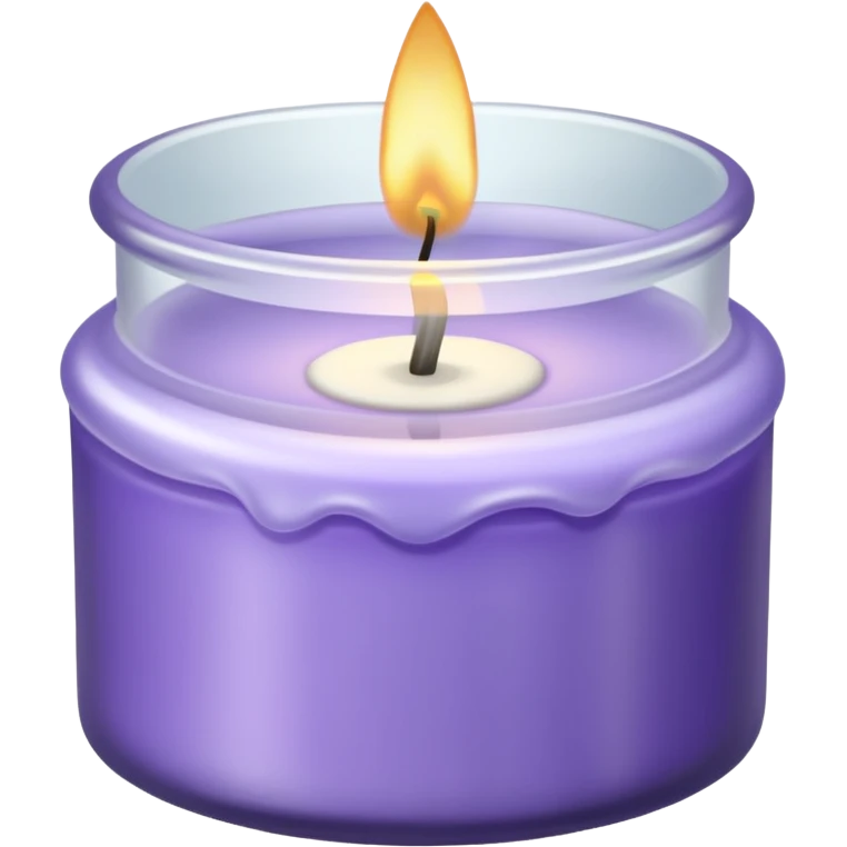 Lavender candle – purple wax in frosted glass jar emoji