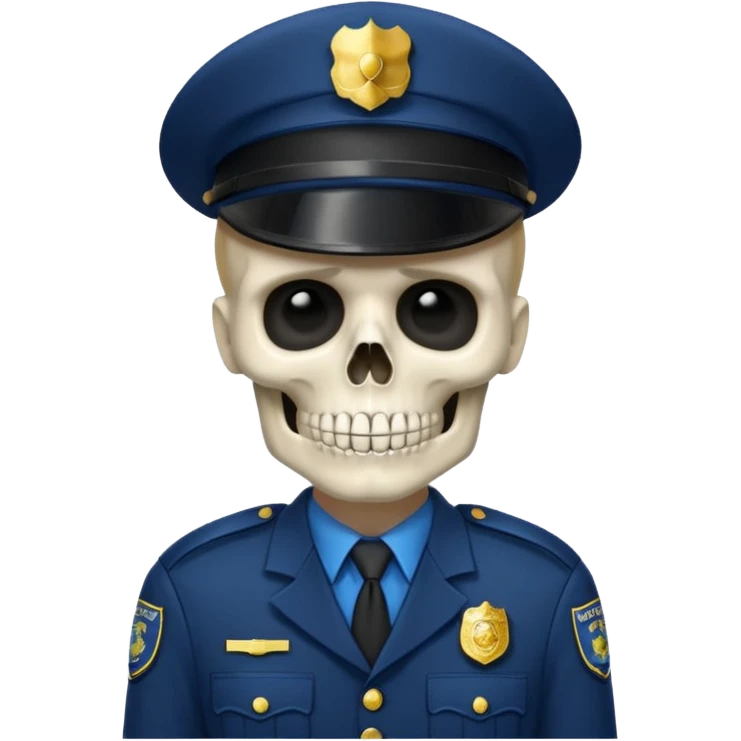 skeleton police emoji