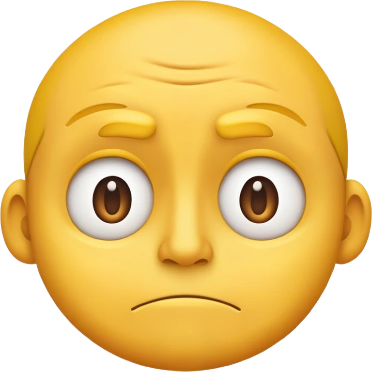 Skeptical yellow face emoji emoji