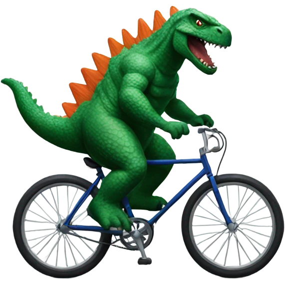 Godzilla riding a bike emoji