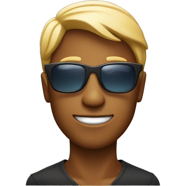 Emoji with small and square sunglasses  emoji