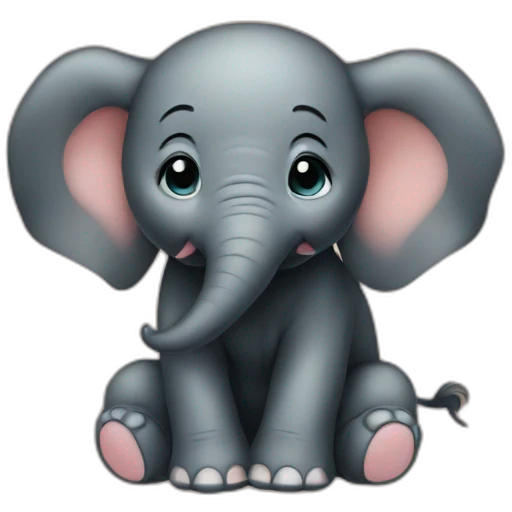 baby black elephant emoji