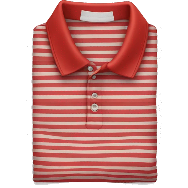 striped polo shirt red emoji