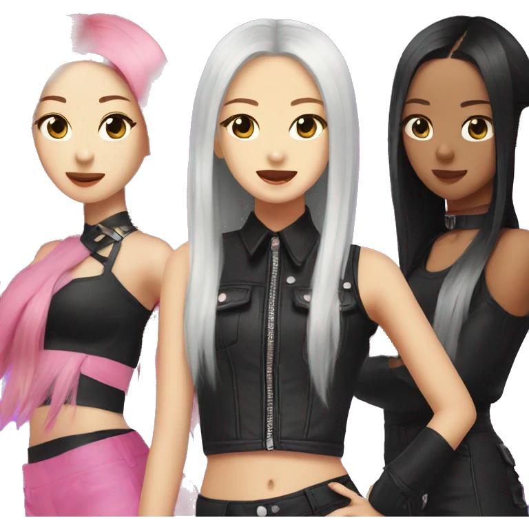 Blackpink performing  emoji