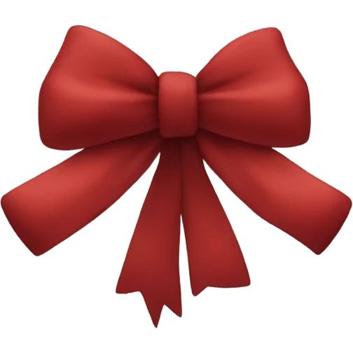 Very deep red bow emoji