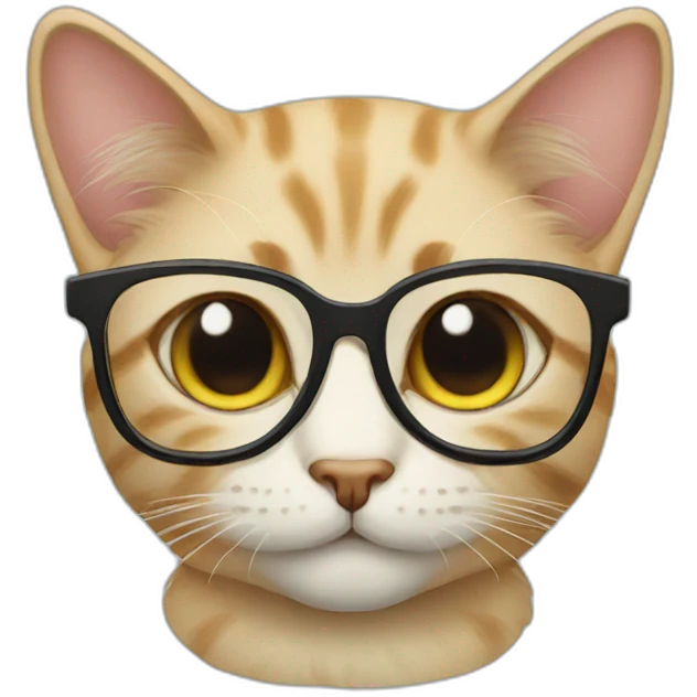 cat in glasses emoji
