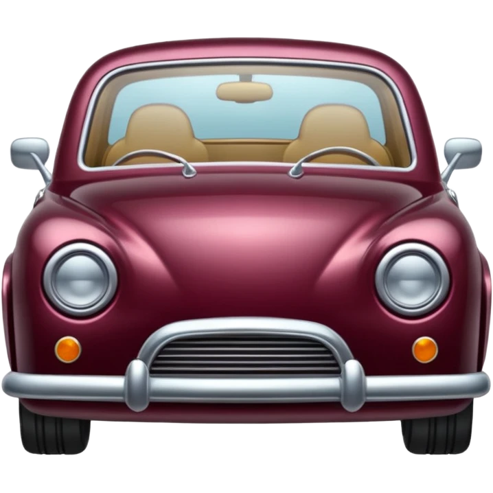 burgundy car emoji