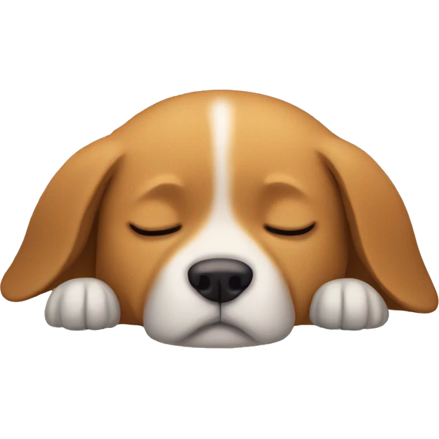 Dog sleeping emoji