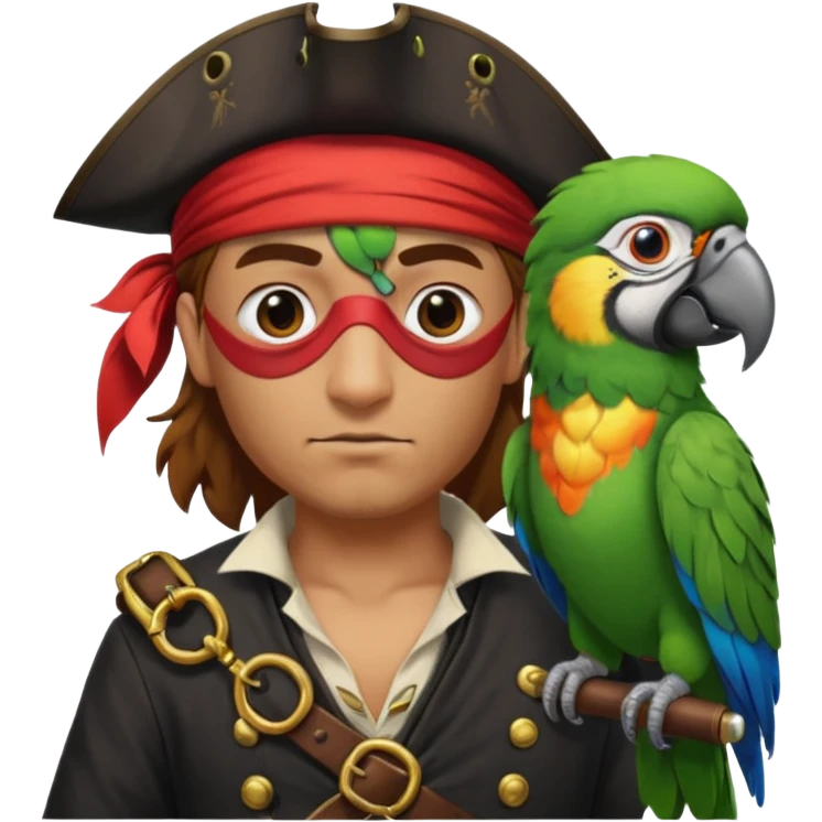 pirate and parrot emoji